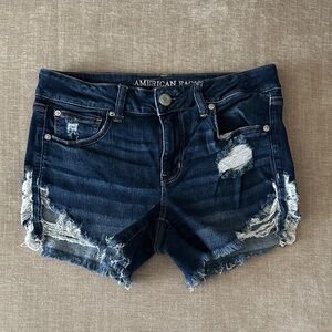 AE Midi Distressed Shorts